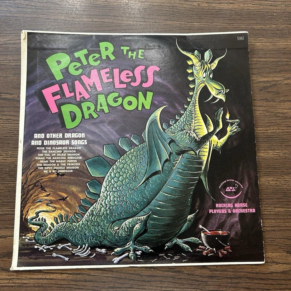 Rare 1960s Vintage Peter The Flameless Dragon LP Rocking Horse Records